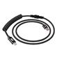 iCAN Coiled Keyboard Cable, USB-A to USB Type-C, 1.5m (5ft), Black