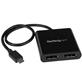 StarTech USB-C to DisplayPort Multi-Monitor Splitter - 2-Port MST Hub (MSTCDP122DP) | -Maximize your productivity by connecting two independent displays to your computer using the MST hub | -Hassle-free connection with the reversible USB-C connector | -Connect to almost any television, monitor or projector with the support of low-cost adapters