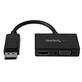 STARTECH Travel A/V Adapter: 2-in-1 DisplayPort to HDMI or VGA (DP2HDVGA) | -2-in-1 adapter lets you connect your DP computer to any HDMI or VGA display with a single adapter | -Maximize portability with a compact, lightweight adapter that you can easily carry in your laptop bag | -Supports video resolutions up to 1920x1200 or 1080p