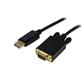 STARTECH 10 ft DisplayPort to VGA Adapter Converter Cable – DP to VGA 1920x1200 - Black (DP2VGAMM10B) | -Active DisplayPort to VGA conversion | -Plug-and-Play Installation | -Supports resolutions up to 1920x1200 (WUXGA) and HDTV resolutions up to 1080p