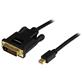 StarTech 3 ft Mini DisplayPort to DVI Adapter Converter Cable – Mini DP to DVI 1920x1200 - Black (MDP2DVIMM3B)