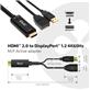 Club 3D HDMI to DisplayPort 4K60Hz M/F Active Adapter - 9.8" DisplayPort/HDMI/USB A/V Cable for Audio/Video Device, Xbox, PlayStation 4, Blu-ray Player, Monitor, Tablet PC - First End: 1 x HDMI Male Digital Audio/Video, First End: 1 x Type A Male Powered