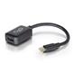 Cables To Go 8in Mini DisplayPort Male to HDMI Female Adapter Converter | Black (54313)