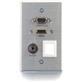 Cables to Go 3.5mm HDMI and VGA and Keystone Pass-through Wall Plate (39705)