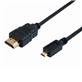 iCAN Micro HDMI (Type D) to HDMI (Type A) Cable for Mobile Devices, High-Speed 3D Ethernet 1.4V 30AWG 19pin Gold-Plated - 3 ft. (ZGH09-Mic-3FT)