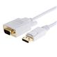 iCAN Premium 28AWG Gold DisplayPort Male to VGA Cable - 6 ft. (ZGH-DP-19W-6FT)(Open Box)