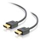 Cables To Go (41364) - Câble HDMI haute vitesse ultra flexible avec connecteurs profil bas plaqués or - Blindage - 6 pi (Noir)