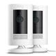 Ring Stick up Camera Plug-in 2 pack HB-white, Smart 1080p HD security camera with Two-Way Talk, Works with Amazon Alexa