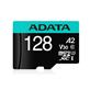 ADATA Premier Pro 128GB microSDXC UHS-I U3 V30S A2  w/Adapter Upto 100MB/s Read, 85MB/s Write(AUSDX128GUI3V30SA2-RA1)