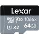 Lexar Professional 1066x 64GB UHS-I Micro SDXC with Adapter Memory Card (LMS1066064G-BNANU)(Open Box)