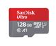 SanDisk Ultra microSD 128GB 140MB/s C10 UHS U1 A1 Card+Adapter Silver (SDSQUAB-128G-CN6MA)