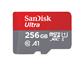 SanDisk Ultra microSD 256GB 150MB/s C10 UHS U1 A1 Card+Adapter Silver (SDSQUAC-256G-CN6MA)