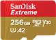 SanDisk Extreme microSD 256GB 190/130MB/s C10 UHS U3 V30 A2 Gold (SDSQXAV-256G-CN6MA)