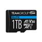 TeamGroup Elite A1 1TB microSDXC 4K UHD UHS-I U3 V30 A1 High Speed Flash Memory Card UP to 100MB/s Read, 50 MB/s Write (TEAUSDX1TIV30A103)