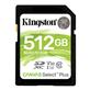 Kingston Canvas Select Plus 512GB UHS-I Class 10 SDXC U1 V10 , Up to 100MB/s Read Flash Card (SDS2/512GBCR)