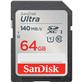 SanDisk Ultra SD 64GB 140MB/s C10 U1 UHS 4x6 Blister  Silver (SDSDUNB-064G-CN6IN)(Open Box)