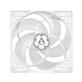 Arctic Cooling P12 PWM (White/Transparent) – 120mm Pressure optimized case fan | PWM Controlled speed