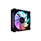 AZZA PRISMA 140mm Digital ARGB Square Gaming Case Fan  - Acrylic Frame - Noise Dampering Rubber Pads - 4-pin PWM Connector - 5V 3-pin WS2812B Addressable RGB Header, Single Pack