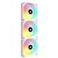 CORSAIR QX RGB Series, iCUE LINK QX120 RGB White, 120mm Magnetic Dome RGB Fan, Triple Pack(Open Box)