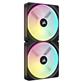 CORSAIR QX RGB Series, iCUE LINK QX140 RGB, 140mm Magnetic Dome RGB Fan, Dual Pack(Open Box)
