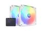 NZXT F140 RGB Core Case Fan Twin Pack, White