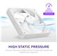 NZXT F140P 140mm Static Pressure PWM Case Fan, White