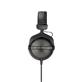 Casque d'écoute de studio fermé BEYERDYNAMIC DT 770 PRO 250 ohms avec câble en spirale à simple face, coussinets d'oreille en velours gris de 250 ohms.