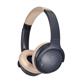 AUDIO-TECHNICA ATH-S220BT Wireless On-Ear Headphones, Navy Blue, Beige