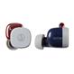 AUDIO-TECHNICA ATH-SQ1TW True Wireless Earbuds, Navy Blue/Red/White