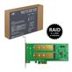 VANTEC-Dual M.2 SSD RAID PCIe x4 Host Card-(UGT-M2PC300R)(Open Box)