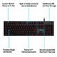 Logitech G413 Mechanical Gaming Keyboard Carbon (920-008300) | USB Port, Red Backlight(Open Box)