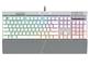 Corsair K70 RGB MK.2 SE Mechanical Gaming Keyboard (CH-9109114-NA) | Backlit RGB LED, Silver, White PBT Double-shot Keycaps, Cherry MX Speed (US)(Open Box)
