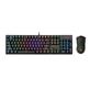 Redragon K582-BA Wired Mechanical Gaming Keyboard Red Switch & M711 Cobra Gaming Mouse 2-in-1 Combo, 10,000DPI, 7 Programable Buttons, RGB LED Backlit Keyboard Mouse Set for PC, Laptop, Computer, Black(K582-BA)