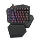 Redragon K585RGB DITI One-Handed Gaming Keyboard, Mechanical Gaming Keypad with 7 Onboard Programmable Macro Keys and Detachable Wrist Rest, Portable 42 Keys in Blue Switches Perfect for Laptop, Black (K585RGB)(Open Box)
