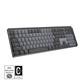 LOGITECH MX Mechanical Wireless Illuminated Performance Keyboard, Tactile Quiet Switches, Backlit Keys, Bluetooth, USB-C - Graphite(Open Box)