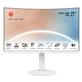 MSI Modern MD271CPW 27" Full HD Curved Screen Monitor - Matte White Vertical Alignment (VA) - 1920 x 1080 - 4 ms - 75 Hz Refresh Rate - HDMI - USB Type-C(Open Box)