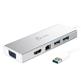 j5create JUD380 5-in-1 USB 3.0 Mini Dock with HDMI and VGA Dual Display, Gigabit Ethernet and USB 3.0 Port(Open Box)