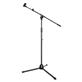 iCAN  Adjustable Clutch Metal Tripod Microphone Stand, Black