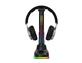 iCan  6-IN-1 Multi-function RGB Headset Stand | 4 Port Active Powered USB 3.0 HUB, Black(Open Box)