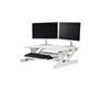 Rocelco DADR Deluxe 37" Sit To Stand Adjustable Height Desk Riser (White)(Open Box)