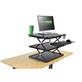 UNCAGED Ergonomics CDM-B Change Desk Portable Sit Stand Desk Conversion Unit (Huge Height Range), Manual Adjustment, Height Adjustable Keyboard, for Laptops & Monitors (Black)