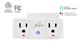 Jinvoo 2-Outlet 10A Mini Smart Plug WiFi Works with Amazon Alexa and Google Assistant-White (SM-PW712UA)