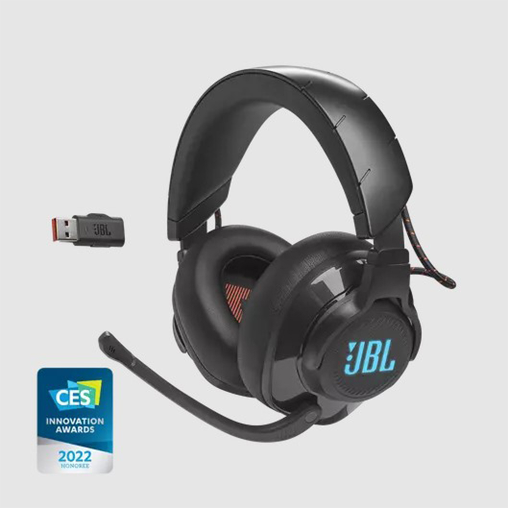 asque de jeu sans fil over-ear JBL Quantum 610 avec cadran de chat de jeu