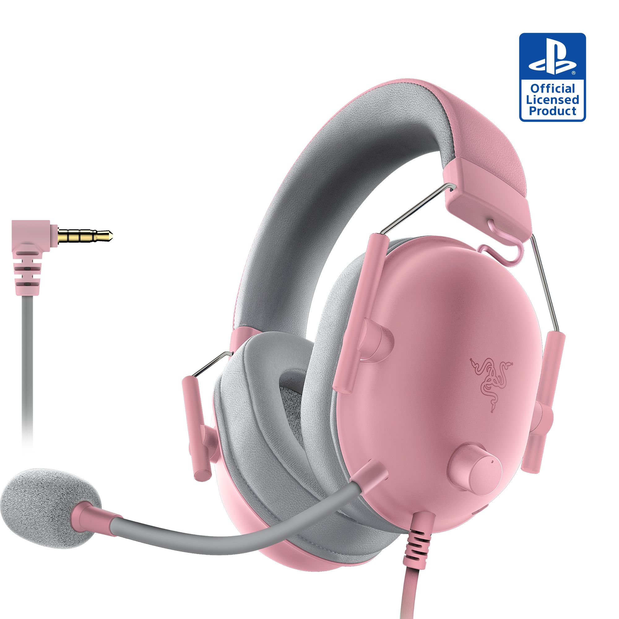 RAZER Casque de jeu filaire BlackShark V2 X pour PS5/PC - Quartz rose