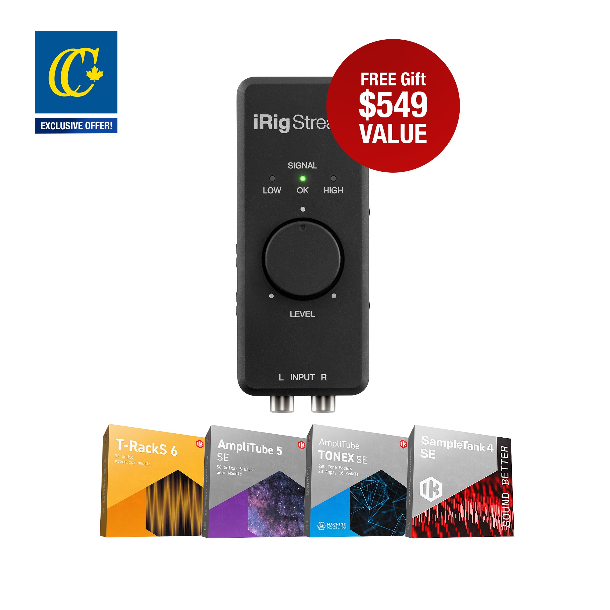 IK MULTIMEDIA iRig Stream Streaming Audio Interface, Black