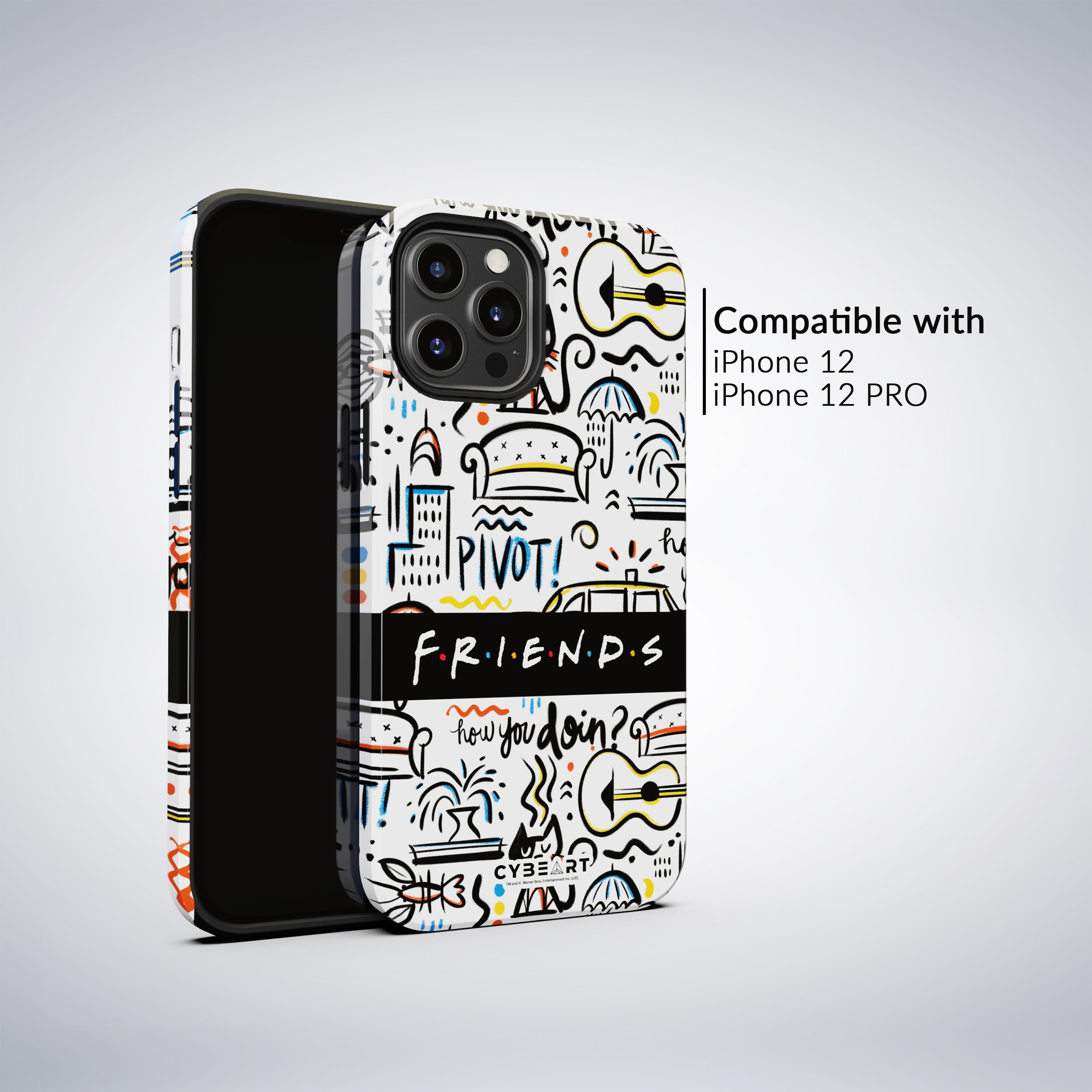 Cybéart | AMIS - Coque de téléphone résistante aux chocs pour iPhone 12/12 Pro