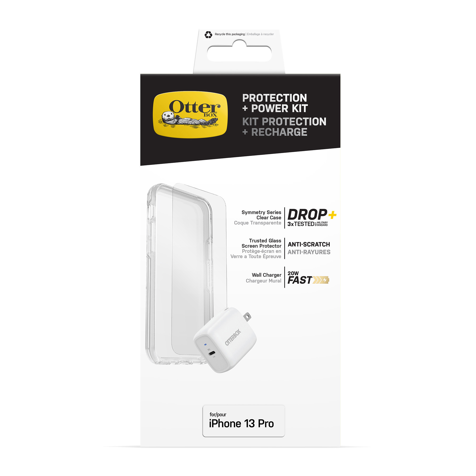 iPhone 13 Pro Otterbox Symmetry Clear Protection + Power Kit Bundle