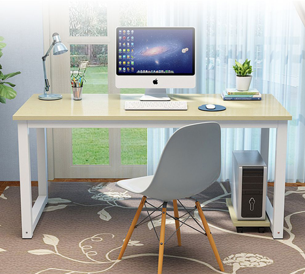 iCAN Modern Office Desk, 140*60*75cm, 25mm Wood Top, Maple(Open Box)