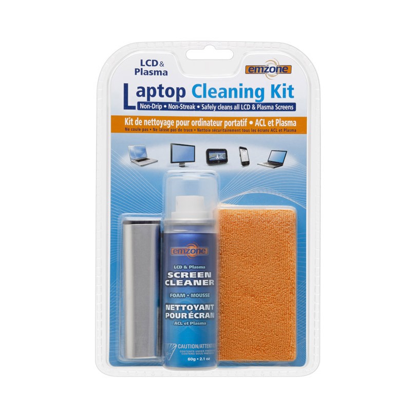 EMZONE Laptop Cleaning Kit (Spray, Cloth & Brush) (47076)