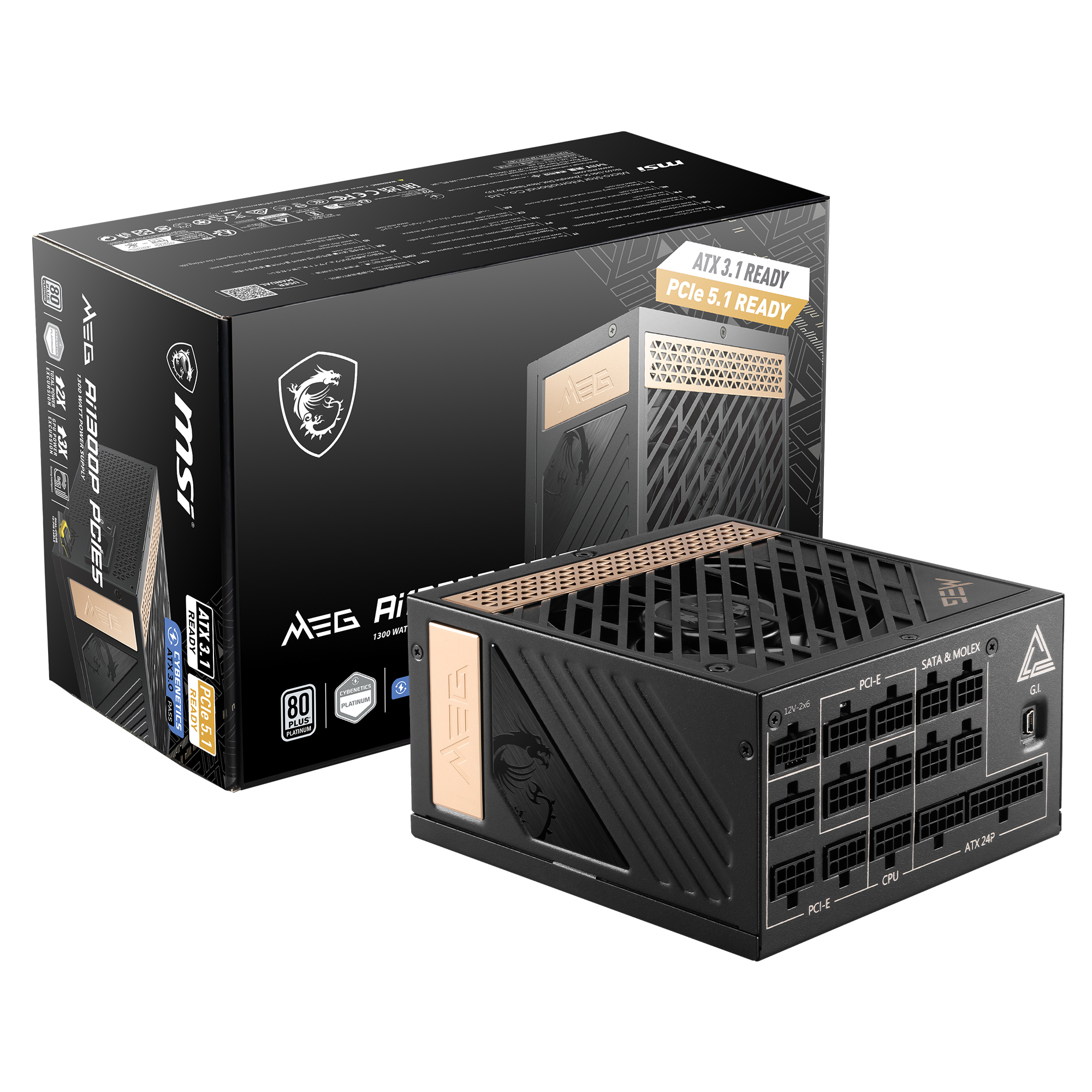 電源ユニット MSI MEG Ai1300P PCIE5 1300W MSI、PCIe 5.0に対応した1300W/1000W電源ユニット - 価格.com
